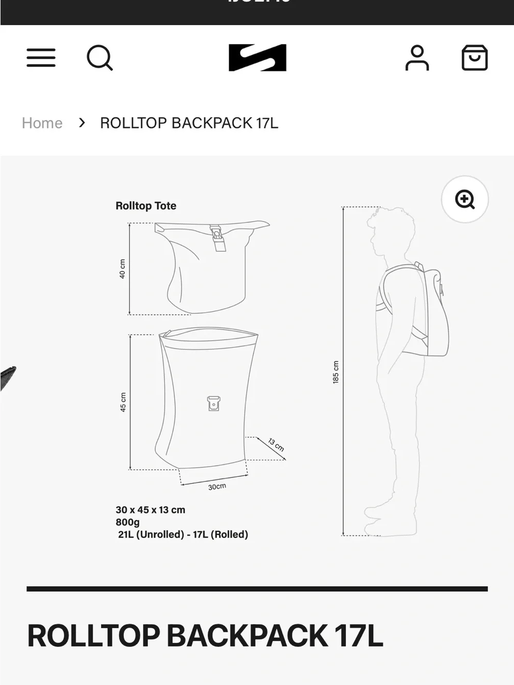 Scicon Sports Roll-Top 17L Backpack